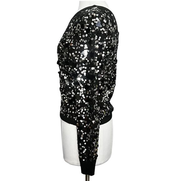 Love moschino Pailette Heart & Sequin Embellished One Shoulder Jumper Sweater - Picture 6 of 10